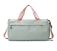 YYKSYDPT Bolsa de deporte unisex con compartimento para zapatos y bolsillo para mojado, bolsa de fin de semana para natación, yoga, bolsa de viaje para maleta, verde/rosa, 46*25*23cm (18.11*9.84