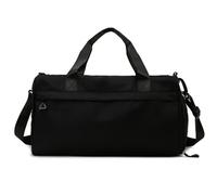 YYKSYDPT Bolsa de deporte unisex con compartimento para zapatos y bolsillo para mojado, bolsa de fin de semana para natación, yoga, bolsa de viaje para maleta, Black, minimalismo