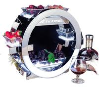 YYLHJW Estante de exhibición de Botellas de Licor con luz LED Letrero de Servicio de Botellas Bandeja de Frutas Estante para vinos para Fiestas, Clubes, Bodas