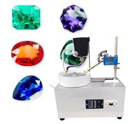 YYLHJW Máquina de facetado de Gemas: pulidora de Rocas Ajustable de 3000 RPM, con manipulador facetado, luz LED, Bomba de Agua y Amoladora Plana (220V)
