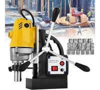 YYLHJW Taladro magnético eléctrico de 1100 W, diámetro de perforación de 1-1/2 Pulgadas (40 mm), Taladro magnético de Banco 11500N con 11 Brocas