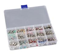 YYlingx 300 juegos de remaches de cristal de 8 mm, 10 colores, remaches de diamantes de imitación, remaches rápidos, accesorios para hacer manualidades en cuero