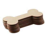 YYlingx 50 piezas de virutas de madera en blanco con forma de hueso de perro, tronco de madera, decoración del hogar, manualidades de madera sin terminar