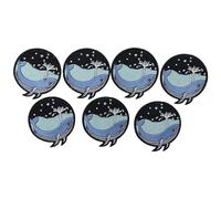 YYlingx 7 parches bordados de ballena marina, linda ballena en el mar, parches bordados para planchar, lindos animales de mascotas, parches para coser o planchar para chaquetas, sombreros, mochilas B,