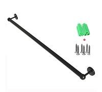 YYLIVING Toallero de Pared Grande, Ideal para baño y Cocina, 100-150 cm (Opcional), Color Negro (tamaño: 80 cm)