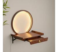 YYLMKMFC Altar montado en la Pared, Mesa de ofrendas, Soporte de Altar de Buda, urna for Mascotas, Mesa de ofrendas de estatuas de Guan Yu y Guanyin, Soporte de Estatua de Buda(Rosewood,Small)