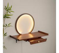 YYLMKMFC Altar montado en la Pared, Mesa de ofrendas, Soporte de Altar de Buda, urna for Mascotas, Mesa de ofrendas de estatuas de Guan Yu y Guanyin, Soporte de Estatua de Buda(Rosewood,Medium)