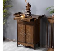 YYLMKMFC Mesa de Altar de meditación con Almacenamiento, Soporte de oración de bambú for rituales domésticos, Mesa Puja de Varios Niveles for Uso en Templo o Santuario(100cm/39.3in)