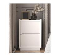 YYLMKMFC Mesas auxiliares de Estilo Simple, mesitas de Noche, Muebles de Noche con Almacenamiento con 2 cajones for Sala de Estar, Ideal for el hogar(White,35x40x50 cm)