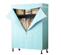 YYLMKMFC-YG Armario portátil for Ropa con Organizador de Almacenamiento de Cubierta | Estructura de Acero de fácil Montaje, Perchero móvil for Ropa(Blue)
