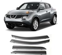 YYlong Coche Deflectores Cortavientos para Nissan Juke 2012-2019 Ventanas Laterales Deflector Delantera Trasera Protector de Humo Lluvia Visera