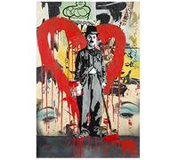 YYLPLLE Chaplin Love Puzzles Jigsaw 1000 Piezas, Graffiti Art Dog Banksy Puzzles, Juego de Entretenimiento para niños y Adultos Juguete 50x75cm
