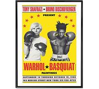 YYLPRQQ Póster Artístico De Pared con Estampado De Boxeo De Basquiat Andy Warhol, Impresión De Bellas Artes para Decoración del Hogar 50X70Cm