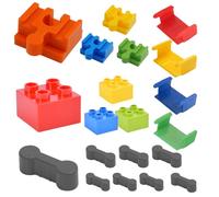 YYMT 44 adaptadores de rieles de madera, conectores reutilizables de plástico, conectores universales para rieles de madera, compatibles con la mayoría de marcas de tren de madera