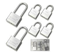 YYMT 6 Piezas Candados de Llave, 2×40mm candados largos con llaves, 4×30mm candados Corto con llaves, Servicio Pesado Impermeable Candado de Seguridad, para puerta de jardín, almacén, garaje, Gimnasio