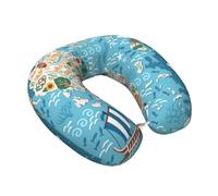 Yyoretp Almohada de viaje con estampado de mapa de Grecia, almohada de cuello de espuma viscoelástica pura, reposacabezas portátil para avión