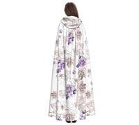 Yyoretp Bata con capucha para adultos, con estampado de hojas de uva, para carnaval, cosplay, Navidad, Halloween.