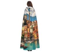 Yyoretp Bata con capucha para adultos, con estampado italiano, para carnaval, cosplay, Navidad, Halloween.