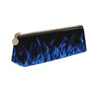 Yyoretp Blue Flame Print Bolsa de almacenamiento de lápices triangular simple para material de oficina, cosméticos, artículos de tocador, Blanco, Talla única, Estuche de belleza, Blanco 1, One size,