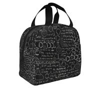 Yyoretp Bolsa bento aislada con impresión 3D de ciencia y química, bolsa de almuerzo gruesa de aluminio resistente al agua