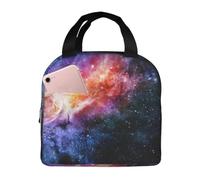 Yyoretp Bolsa de almuerzo con estampado de galaxia en el universo para hombres y mujeres, bolsa de almuerzo aislada reutilizable para el trabajo, picnic, camping