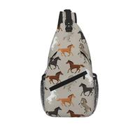 Yyoretp Bonita mochila cruzada con estampado de caballo para viajes, senderismo, escalada