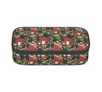 Yyoretp Bright Mushrooms - Estuche para lápices con impresión artística de gran capacidad, organizador de oficina, caja de maquillaje