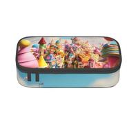 Yyoretp Candy Land - Estuche para lápices con estampado de gran capacidad, organizador de oficina, caja de maquillaje y cosméticos