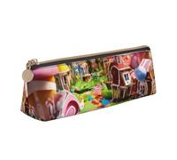 Yyoretp Candy Land Print - Estuche triangular para guardar bolígrafos, artículos de oficina, cosméticos, artículos de tocador, White, Talla única, Estuche de belleza