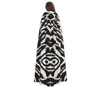 Yyoretp Capa con capucha para adultos, con estampado de cebra, para carnaval, cosplay, Navidad, Halloween.