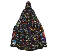 Yyoretp Capa con capucha para adultos, diseño de fórmula matemática, para Halloween, carnaval, cosplay, Navidad, túnica
