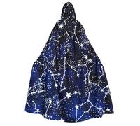 Yyoretp Capa unisex con capucha para adultos, que brilla en la oscuridad, para Halloween, cosplay, disfraz de vampiro de la muerte