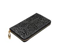 Yyoretp Cartera de piel con cremallera alrededor de la ilustración de ciencia abstracta y química, impresión 3D, para mujeres y hombres, cubierta de chequera, bloqueo RFID