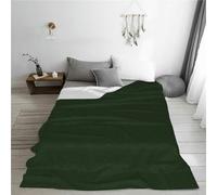 Yyoretp Cobija de franela de microforro polar ultra suave con estampado de pétalos florales verde cazador para cama, sofá, sala de estar, viajes, para todas las estaciones
