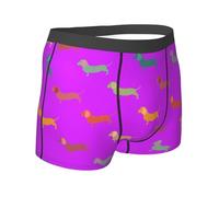 Yyoretp Cute Dachshound Dogs - Calzoncillos tipo bóxer para hombre, ajuste elástico, de microfibra, para uso diario, Negro, XXL