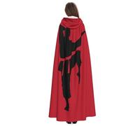 Yyoretp Disfraz de capa con capucha para hombre, con estampado de karate, para carnaval, cosplay, Navidad, Halloween.