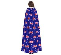 Yyoretp Disfraz de túnica con capucha para adultos, con estampado de bandera australiana, carnaval, cosplay, Navidad, Halloween.
