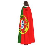 Yyoretp Disfraz de túnica con capucha para adultos, con estampado de bandera portuguesa, carnaval, cosplay, Navidad, Halloween.