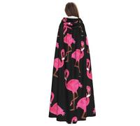 Yyoretp Disfraz de túnica con capucha para adultos, con estampado de flamencos rosas, para carnaval, cosplay, Navidad, Halloween.