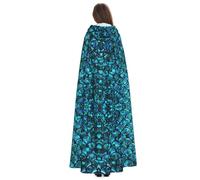 Yyoretp Disfraz de túnica con capucha para adultos, diseño de escamas de pez, para carnaval, cosplay, Navidad, Halloween.