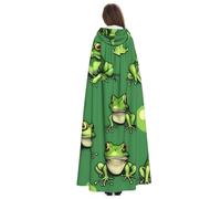 Yyoretp Disfraz de túnica con capucha para adultos, divertido estampado de ranas verdes, carnaval, cosplay, Navidad, Halloween.