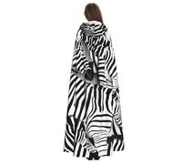 Yyoretp Disfraz de túnica con capucha y estampado de cebra para adultos, para carnaval, cosplay, Navidad, Halloween.