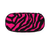 Yyoretp Estuche de gran capacidad con estampado de cebra, tigre y leopardo, color rosa, estuche grande para lápices de papelería para suministros de oficina