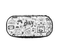 Yyoretp Estuche de gran capacidad con estampado de videojuegos para niños, estuche grande para lápices, artículos de papelería para suministros de oficina