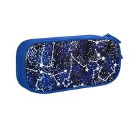Yyoretp Estuche de gran capacidad con estampado que brilla en la oscuridad, estuche organizador de maquillaje con cremallera de doble capa., Blue, Talla única, Estuche de belleza