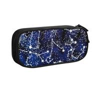 Yyoretp Estuche de gran capacidad con estampado que brilla en la oscuridad, estuche organizador de maquillaje con cremallera de doble capa., Black, Talla única, Estuche de belleza