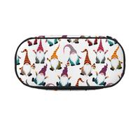 Yyoretp Estuche grande con estampado de gnomos de Navidad de gran capacidad, estuche grande para artículos de oficina