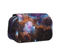 Yyoretp Estuche organizador de gran capacidad con diseño de galaxia espacial de universo, bolsa de almacenamiento multifuncional para maquillaje y oficina