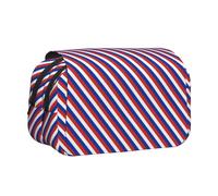 Yyoretp Estuche organizador de gran capacidad con estampado de bandera rusa, bolsa de almacenamiento multifuncional para maquillaje y oficina