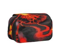 Yyoretp Estuche organizador de gran capacidad con estampado de volcanes Kilauea, bolsa de almacenamiento multifuncional para maquillaje y oficina